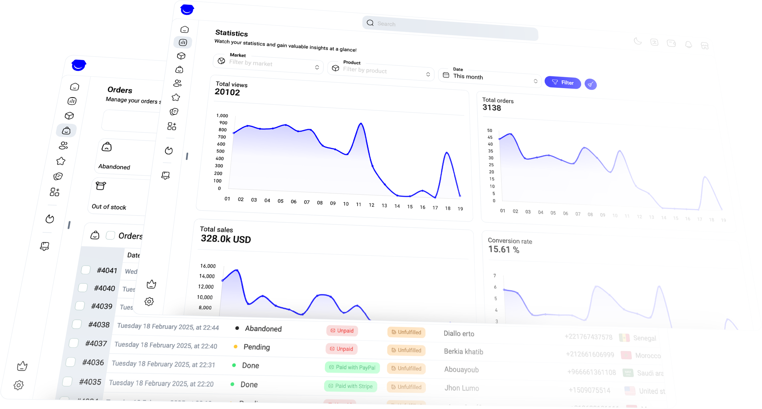 Storeep e-commerce platform interface demonstration